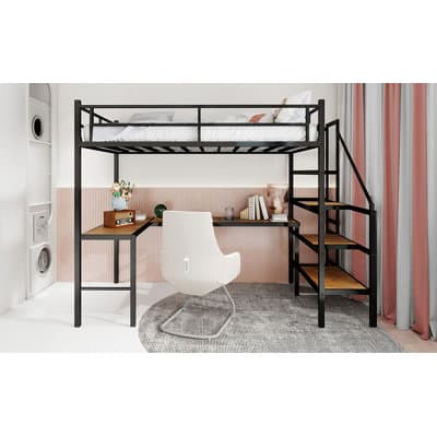 Loft Bed With L-Shaped Desk