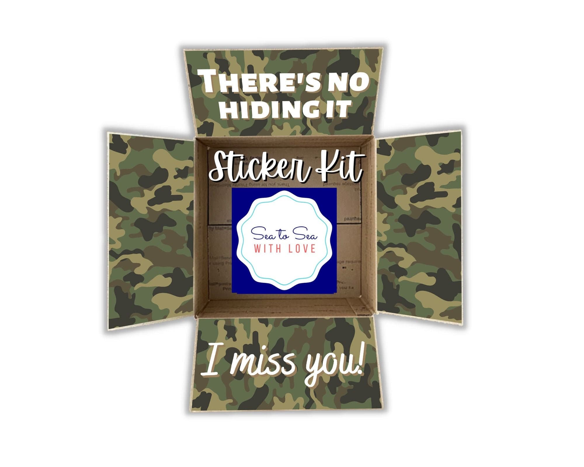 Care Package Flaps, Sticker Kit, Deployment Package, Military, College, Camo, Camouflage