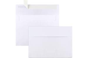 50 Packs 5x7 Envelopes, White A7 5x7 Envelopes for Invitations, Printable, Self Seal for Weddings, Photos, Postcards, Greetin