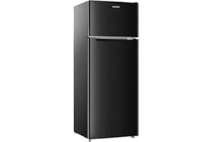 BANGSON 7.7 Cu.Ft Refrigerator with Freezer, Apartment Size Fridge with Top Freezer, Large Capacity, Energy Saving, Adjustabl