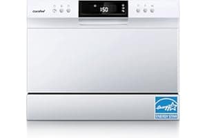 COMFEE’ Portable Mini Dishwasher, Energy Star, Countertop, 6 Place Settings, with 8 Washing Programs, Speed, Baby-Care, ECO& 