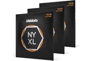D'Addario Electric Guitar Strings, NYXL Nickel Plated, NYXL1046-3P, Regular Light Gauge 10-46, 6-String Set, Pack of 3