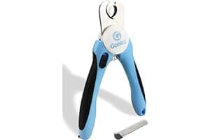 gonicc Dog & Cat Pets Nail Clippers and Trimmers - with Safety Guard to Avoid Overcutting, Free Nail File, Razor Sharp Blade 
