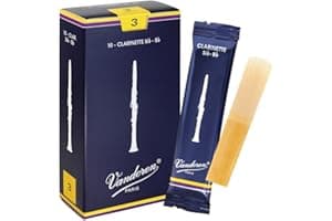Vandoren CR103 Bb Clarinet Traditional Reeds Strength 3; Box of 10
