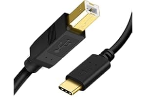 CableCreation USB B to USB C Printer Cable 6.6FT, Type B to Type C Printer Cord for MacBook Pro, Air, MIDI Cable for Yamaha C