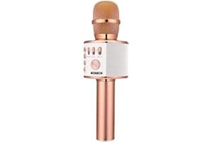 BONAOK Wireless Bluetooth Karaoke Microphone,3-in-1 Portable Handheld Karaoke Mic Speaker Machine Home Party Birthday for All