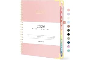 Forvencer 2026 Planner, Hardcover Calendar Planner Weekly and Monthly, Jan 2026 - Dec 2026, 8.5" x 11", Spiral Agenda Book wi