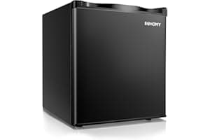 EUHOMY 1.1 Cubic Feet Mini Freezer, Countertop, Single Door Compact Upright Freezer with Reversible Door, Removable Shelves, 