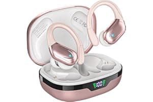 HAOYUYAN Wireless Earbuds, Sports Bluetooth Headphones, 80Hrs Playtime Ear Buds with LED Power Display, Noise Canceling Heads