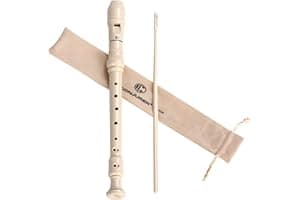 Soprano Recorder Instrument for Kids&Student - German Fingering 8 Hole Flute ABS Descant Recorders for Beginners with Cleanin