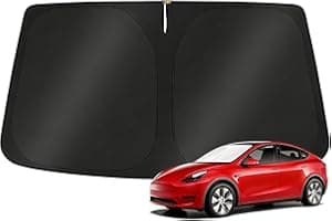 KUST Windshield Sun Shade for 2017-2026 Tesla Model Y/Model 3 Sunshade Accessories (Fit 2025-2026 Model Y Juniper / 2024 Mode