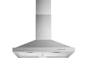 Tieasy Wall Mount Range Hood 30 inch with Ducted/Ductless Convertible Duct, Stainless Steel Chimney-Style Over Stove Vent Hoo