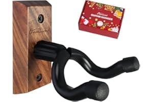 Onmiwod Guitar Wall Mount, Black Walnut Wood Guitar Hanger, U-Shaped Guitar Wall Hanger Mount, Guitar Holder Hook Stand Wall 
