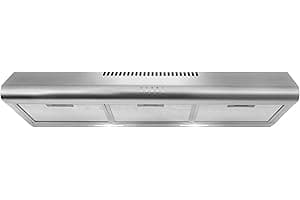 COSMO COS-5MU36 36 in. Delta Collection Ducted Under Cabinet Range Hood, Button Controls, Reusable Filters, LED Lights, Stain