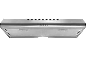 COSMO COS-5MU30 30 in. Delta Collection Ducted Under Cabinet Range Hood, Button Controls, Reusable Filters, LED Lights, Stain