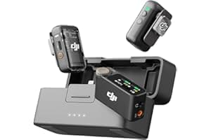 DJI Mic 2 (2 TX + 1 RX + Charging Case), Wireless Lavalier Microphone, Intelligent Noise Cancelling, 32-bit Float Internal Re