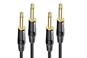 Cable Matters 2-Pack 1/4 Inch TS to TS Electric Guitar Cable - 6ft, Guitar Amp Cord, Instrument Cable for ElectricGuitar, Man