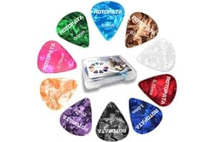 15 Pack Guitar Picks Plectrums with Organizer Storage Box, 0.5 0.75 1.0 mm Includes Thin Medium Heavy Thickness, Variety Colo