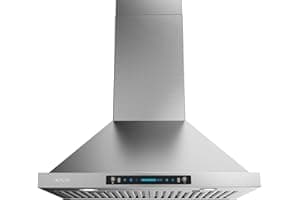 IKTCH 30-inch Wall Mount Range Hood 900 CFM Ducted/Ductless Convertible, Kitchen Chimney Vent Stainless Steel with Gesture Se