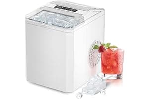 DUMOS Countertop Ice Maker, Portable 1.5L Ice Machine with Self-Cleaning, 26.5lbs/24H Fast Ice Making, 9 Bullet Ice Cubes in 