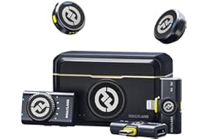 Hollyland Lark M2 Wireless Microphone for iPhone/Camera/Android/PC, 48kHz/24-bit High Fidelity Audio, 300m Range, Noise Cance