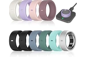 10 Pack Ring Cover Compatible with Oura Ring Gen 4/4 Ceramic, Oura Ring 3 Horizon/Heritage, Surport Charging with Cover on, A