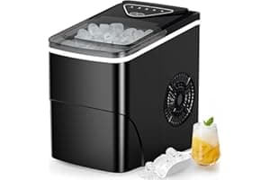 Silonn Countertop Ice Maker Machine - Auto-Cleaning Portable Ice Maker, 26lbs in 24Hrs, 2 Sizes of Bullet Ice for Home Kitche