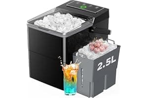 Silonn Boost Ice Maker with Innovative 2.5L Ice Basket & 1.8L Water Tank, 9 Bullet Ice Cubes in 6 Mins, Countertop Ice Maker 