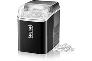 Dumos Nugget Ice Makers,Portable Ice Machine Countertop Ready in 6 Mins, 1.55L Water Tank, Self-Cleaning, for Office, Party, 