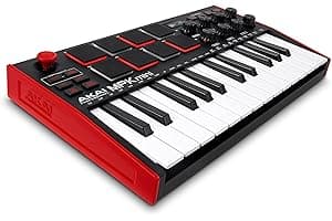 Akai Professional MPK Mini MK3-25 Key USB MIDI Keyboard Controller With 8 Backlit Drum Pads, 8 Knobs, Music Production Softwa