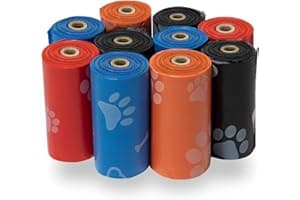 Best Pet Supplies Dog Poop Bags (150 Bags) for Waste Refuse Cleanup, Doggy Roll Replacements for Outdoor Puppy Walking and Tr
