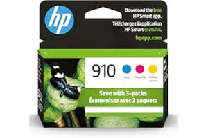 HP 910 Cyan, Magenta, Yellow Ink Cartridges Printers (3-Pack) | Works with Printer Series: OfficeJet 8010, 8020 Series, Offic