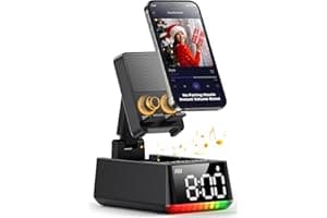 Bluetooth Speaker White Elephant Gifts:Induction Cell Phone Stand HD Sound Gift for Men Women Adults Birthday Christmas Secre