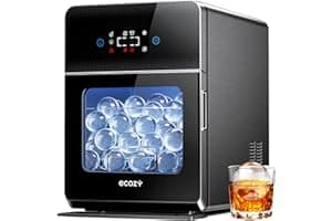 ecozy 2" Clear Ice Ball Maker with CrystalFlux Technology, 4 pcs in 40 Mins, 144 pcs/Day, Sphere Ice Maker with Enhanced Insu