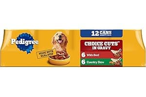 Pedigree Choice Cuts in Gravy Adult Canned Soft Wet Dog Food, Beef & Country Stew, 13.2 oz. Cans (12 Count, Pack of 1)
