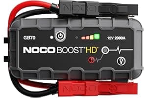 NOCO Boost GB70: 2000A UltraSafe Jump Starter – 12V Lithium Battery Booster Pack, Portable Jump Box, Power Bank & Jumper Cabl