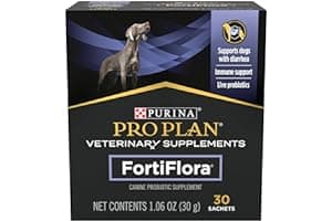 Purina Pro Plan Veterinary Supplements FortiFlora Canine Probiotics for Dogs, Helps Digestive Gut Health and Diarrhea - 30 ct