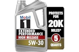 Mobil 1 Extended Performance High Mileage Full Synthetic Motor Oil 5W-30, 5 Quart