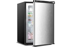 Electactic 3.2 Cu.ft Small Freezer, Mini Upright Freezer with Adjustable Thermostat, Removable Shelves, Reversible Single Doo