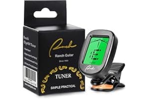 Ranch Guitar Tuner Clip On for Acoustic/Electric Guitar, Ukulele, Violin, Bass, Banjo and Chromatic Tuning Modes - Classical 