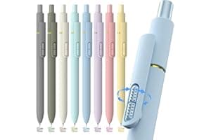 Hiacry 8 Pack Colorful Gel Ink Pens，Quick-Dry 0.7mm Fine Point Fidget Pens for Smooth Writing, Journaling & Drawing, Aestheti