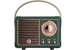 Dosmix Retro Bluetooth Speaker, Vintage Decor, Mini Wireless Bluetooth Speaker, Cute Old Fashion Style for Kitchen Desk Bedro