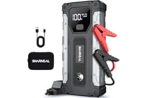 Sharmeal Car Jump Starter 3000A, Jump Starter Battery Pack for 9.0L Gas and 7.0L Diesel, 12V Portable Jump Box with LED Light