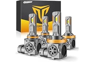 Termitor H11/H8/H9 & 9005/HB3 Bulbs Combo, 120,000LM Brightness, 1:1 Mini Size 6500K Cool White IP68 Waterproof Automotive Re