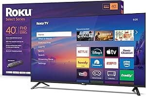 Roku Smart TV 2026 – 40-Inch Select Series, 1080p Full HD TV – Roku TV with Voice Remote – Flat Screen LED Television with Wi