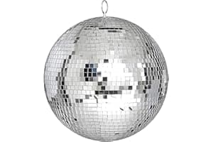 Alytimes Mirror Disco Ball - 8-Inch Cool and Fun Silver Hanging Party Disco Ball –Big Party Decorations, Party Design
