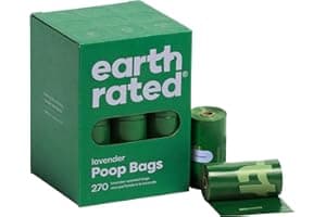 Earth Rated Poop Bags for Dogs, Guaranteed Leak Proof and Extra Thick Waste Bag Refill Rolls, Lavender Scented, 270 Bags