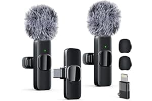 Professional Wireless Lavalier Lapel Microphone for iPhone, iPad, mini Video Recording Mic forInterview Video Podcast Vlog Yo