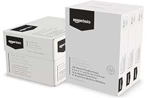 Amazon Basics Multipurpose Copy Printer Paper, 8.5 x 11 Inches, 24 lb Weight, 97 Bright White, 1500 Sheets (3 Packs of 500), 