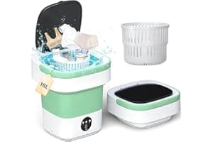 Portable Washing Machine - 16L Mini Foldable Washer with Spin Basket, 3 Cleaning Modes & Deep Cleaning for Small Clothes, Col